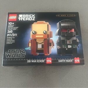 Ships to Dec 4 LEGO BrickHeadz Obi‑Wan Kenobi & Darth Vader 40547 – New Sealed